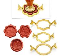 Moule à cachet en métal pour sceau de cire de 2,5 cm, forme ronde en forme d'étoile à huit branches, pour mariage, invitations, scrapbooking, enveloppes, cartes de vœux, cadeaux, emballage de vin (C)