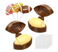 Moule à Cake Pop Football, Set de 2 Outils de Pâtisserie Réutilisables Forme Ballon de Foot avec 100 Bâtons, Kit pour cake, Pour Fête, Anniversaire, Mariage, Maison, Cuisine, École, Camping