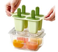 Moule À Cake - Quatre Cavités Réutilisables de Qualité Alimentaire Démoulage Facile | Moule pour Bâtonnets de Glace,Pour Congélateur Réfrigérateur Maison et Cuisine Été Réunions Familiales