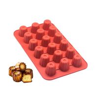 Moule à Cannelé en Silicone 18 Mini Cannelé - Hauteur 40mm, Ø35mm,1 piece (18)