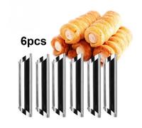 Moule à cannoli en acier inoxydable de qualité alimentaire, forme de cornet à crème, moule à cornets à gâteau, tubes à cannoli, coquilles, moule de cuisson pour pâtisserie 8 pcs set