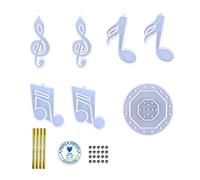 Moule à carillon éolien en résine époxy, carillons à vent, pendentifs suspendus en silicone pour décoration murale, pendentif notes de musique