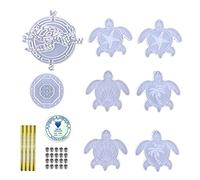 Moule à carillon éolien en silicone pour tortue, décoration de la maison, moulage en résine époxy