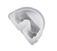 Moule à cartes en forme de cœur hexagonal arc-en-ciel - Support unique en silicone - Stockage en résine - Moule à cartes en forme d'arc-en-ciel