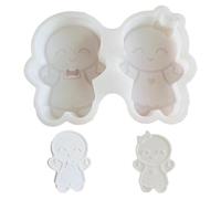 Moule à casserole - moule à four en silicone pour formes de pan, moule à biscuits de Noël | moule à petit homme en pain fait à la main à libération facile, couteau pour Bi