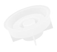 Moule à Chandelier Rond en Silicone Blanc, Réutilisable pour Cire | Bougies Coniques, Artistes Résine et Créateurs, Nettoyage Facile, Compact à Ranger, Loisirs DIY