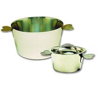Moule à Charlotte La Brunoise en acier inoxydable à 200 mm de diamètre, sans couvercle, résistant et étanche, hauteur 110 mm