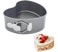 Moule à Charnière,17 cm moule à gàteau coeur,Moule a Charlotte,Moules à Pâtisserie,Moule Gateau avec Fond Amovible,Moule a Cake,pour les gâteaux,pizzas et crêpes