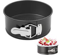 Moule à Charnière,18 cm Moule à Gàteau Rond,Moule a Charlotte,Cercle a Patisserie,Moule Gateau avec Fond Amovible,Moule a Cake,pour les gâteaux,pizzas et crêpes (7 inch)