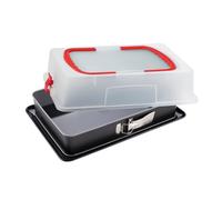 Moule à charnière rectangulaire avec couvercle de transport 42 x 29 x 7 cm Dr. Oetker Back-Idee Kreativ Dr. Oetker