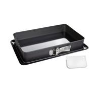 Moule à charnière rectangulaire en acier émaillé et sa spatule 42 x 29 cm Zenker Deluxe Zenker