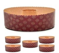 Moule à Chiffon Cake et Gâteau 500 g - 5 Moules de 19 cm, Moule à Gâteau en Papier Micro-ondable, Idéal pour la Cuisson au Four, Résistant à la Chaleur jusqu'à 220°C, Recyclable, Fabriqué en Italie.