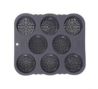 Moule à chignon à hamburger en silicone à 8 cavités pour petits pains faits maison, flexible et non cuit pour une cuisson sans effort