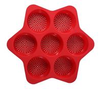 Moule à chignon en silicone anti-adhésif pour hamburger - 7 tasses - Avec démoulage facile - Passe au lave-vaisselle et pliable - Pour petits pains faits maison, muffins, tartes - Gris