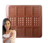 Moule À Chocolat, 12 Cavités Pour Barres Carrées Chocolat, Forme À Pâtisserie Pour Snacks, Pour la Cuisine les Desserts les Bonbons les Biscuits la Gelée les Fêtes et les Réunions
