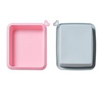 Moule À Chocolat 2 Pcs Plaque De Cuisson Rectangulaire Gâteau Biscuit Aux Pépites De Chocolat Pudding Dessert Moule À Pâtisserie Poudre Bleue