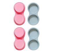 Moule À Chocolat 4 Pcs Rond En Silicone Plat De Cuisson Gâteau Pain Plaque À Pizza Cuisson Pudding Moules À Biscuits Poudre Bleue