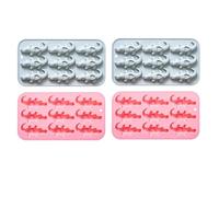 Moule À Chocolat 4Pcs Crocodile En Forme De Silicone Gâteau Outils De Cuisson Moules À Bonbons Au Chocolat Bleu Rose