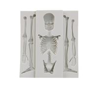 Moule à chocolat avec tête de mort d'Halloween | Moules en silicone pour gâteaux et bonbons avec squelette, moules de cuisson d'Halloween polyvalents pour desserts, mousses, fondants et gelées, 4,49 x