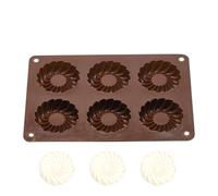 Moule à chocolat | Biscuits 6 cavités : savon, anti-adhésif pour chocolat, gâteau, caramel, pudding, petit savon