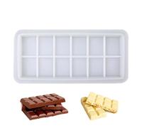 Moule à chocolat carré | Moule à chocolat en silicone de qualité alimentaire, petits moules de cuisson rectangulaires faciles à démouler pour biscuits et gâteaux