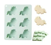 Moule à Chocolat Cheval - Moule de coulée époxy à 6 cavités | Silicone Cheval | pour glaçons, savons, bonbons, fêtes, pâtisserie, DIY, gelées et bonbons