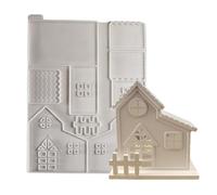Moule à chocolat Christmas House, moule en silicone pour maison en pain | Moules de cuisson créatifs pour la maison de village, moules de fabrication de maisons en plâtre pour biscuits, ciocc