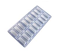 Moule à chocolat de forme ovale en polycarbonate 18 emplacements de qualité alimentaire pour la fabrication de bonbons, fournitures de pâtisserie à la maison