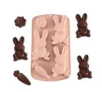 Moule à chocolat de Pâques - Outils de bricolage en forme de lapin 3D - Moules en résine époxy, gomme, gelée, gelée, pâtisserie, décorations de gâteaux, savons, cupcakes, caramel