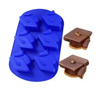 Moule à chocolat de remise de diplôme 6 cavités décoration 3D en silicone | Moules de remise de diplôme pour créer des collations et des glaçons, fêtes et vacances, maison, école
