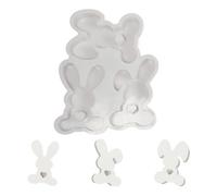 Moule à chocolat en forme de lapin, moule à chocolat en forme de lapin, moule à chocolat en silicone, moule à bonbons de Pâques, 3 cavités, résine, savon, oursons en gomme, moule à cupcake