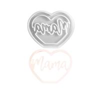 Moule à chocolat en forme de maman - Moule en résine de silicone en forme de cœur flexible fait à la main pour femme, famille, amis, maison, bureau