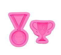 Moule à chocolat en forme de médaille d'or - Moule en silicone pour décoration de gâteau - Moule en silicone pour décoration de table