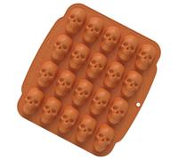 Moule à chocolat en forme de tête de mort | Moule en silicone 3D facile à démouler et réutilisable pour bonbons, chocolats, bonbons gélifiés, fournitures de décoration d'Halloween