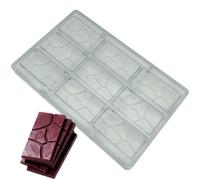 Moule à chocolat en polycarbonate avec feuilles de cacao