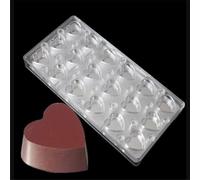 Moule à chocolat en polycarbonate transparent à 18 compartiments, moule magnétique de transfert de chocolat 3D, moule de cuisson pour bonbons, outils de boulangerie, moule à chocolat en forme de cœur