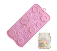 Moule à chocolat en silicone 19 Cavités Antiadhésives Qualité Alimentaire | moule en silicone en forme de bouton pour fabrication de bonbons, loisirs créatifs, pâtisse