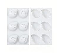 Moule à chocolat en silicone à 6 cavités pour fruits, chocolat, bonbons, gelée, gâteau, cuisson, résistant à la, réfrigérateur, passe lave-vaisselle, créatif en forme de fruit
