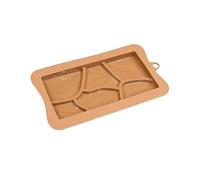 Moule à chocolat en silicone - Flexible, réutilisable et antiadhésif - 18 x 10,4 x 1,4 cm - Barre de haricots de cacao en forme de cœur avec poignée pour collations saines, bonbons faits maison, noug