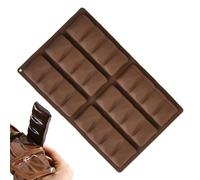 Moule à chocolat en silicone,Moule à barre de chocolat profond à 6 trous | Moule à barres énergétiques en silicone à libération facile | Pour la cuisine Saint-Nicolas Anniversaire