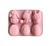 Moule à chocolat en silicone - Outils de décoration de gâteaux - Série de Pâques - Moule de cuisson pour chocolat, bonbons, sucre, fondant, moule de décoration de gâteau, moules de fête amusants au