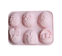 Moule à chocolat en silicone - Outils de décoration de gâteaux - Série de Pâques - Moule de cuisson pour chocolat, bonbons, sucre, fondant, moule de décoration de gâteau, moules de fête amusants au