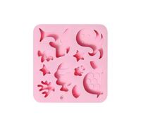 Moule à chocolat et bonbons - Moule à 10 cavités à thème animaux marins - en silicone pour bonbons, gâteau, savon, gommeux, gelée, biscuits, cuisine, nourriture et cuisson