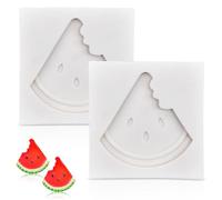 Moule à chocolat fondant, 2 pcs mignon fruit forme gâteau décoration moule 3d pastèque silicone moule mini moules pour la cuisson gâteau topper décor