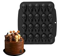 Moule à chocolat Halloween | Forme de crâne pour bonbons, moule en silicone réutilisable facile à libérer 3D pour bonbons chocolat décoration d'Halloween