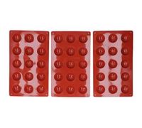 Moule à chocolat hémisphérique en Silicone à 15 trous, 3 pièces, moules de cuisson de qualité alimentaire pour la fabrication de gâteaux en Mousse en forme de dôme, marron,