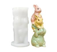 Moule À Chocolat Lapin De Pâques | Moules En Silicone 3D Pour Bougies De Pâques - Moules En Béton Pour Décoration De Bureau - Pour Artisans Du Plâtre Professeurs d Art Organisateurs D Événements