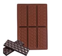 Moule À Chocolat,Moule Réutilisable En Silicone Pour Barres Confiserie - 6 Cavités Adapté Aux Débutants Démoulage Facile Outil De Pâtisserie Pour Brownies Fondant Truffes Caramel