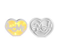 Moule à chocolat pour maman - Résine époxy, moule en silicone sculpté pour maman, moules à chocolat en forme de cœur profond pour truffes et bonbons, moules à bonbons en forme de cœur pour la fête des