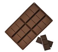 Moule à chocolat rectangulaire - Moule à 6 cavités en silicone pour barre énergétique facile à démouler pour anniversaire, Halloween, Noël, mariage, fête de vacances